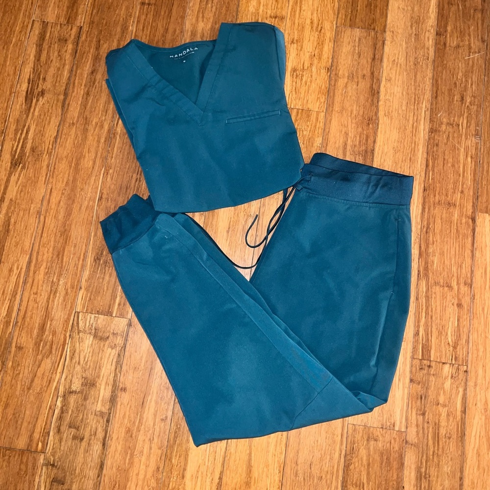 Mandala Caribbean Blue Scrubs